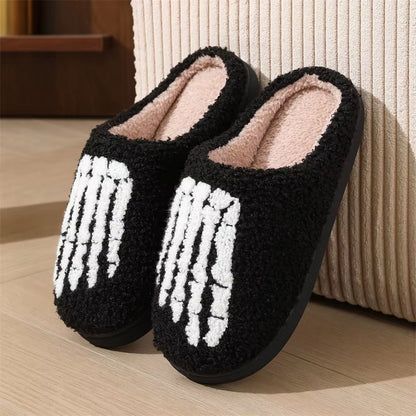 Autumn Winter Halloween Slippers Women Indoor Home Non Slip Warm Cotton Slippers Woman Lightweight Soft Plush Slides plus Size
